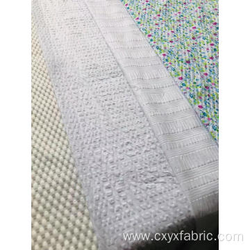 Polyester Print Fabric in Seersucker